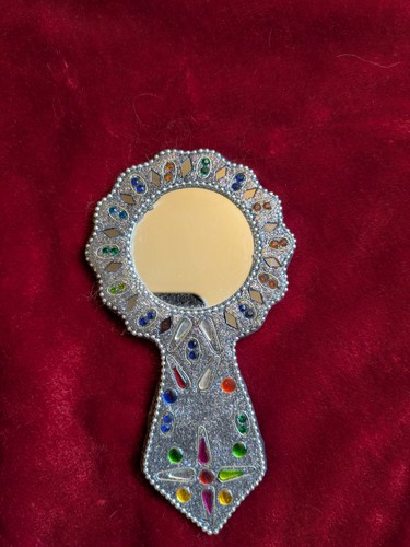 Vintage mosaic hand mirror - mosaic,