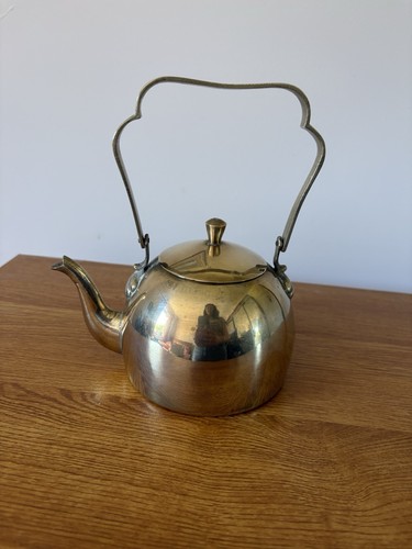 Vintage brass kettle small - vintage,
