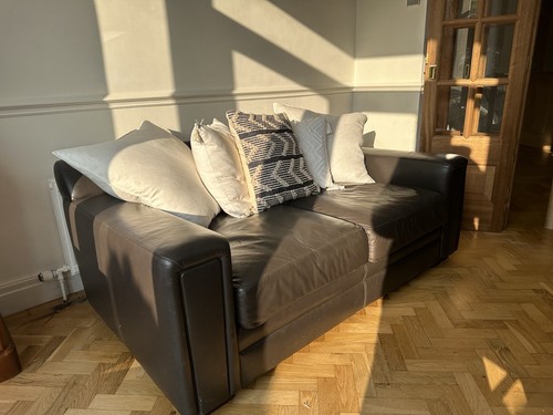 Seated tetrad leather sofa - seated,