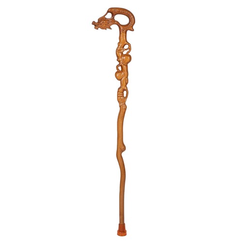 Yellow dragon carved wooden - dragon,