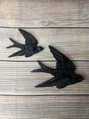 Black flying swallows wall - flying,
