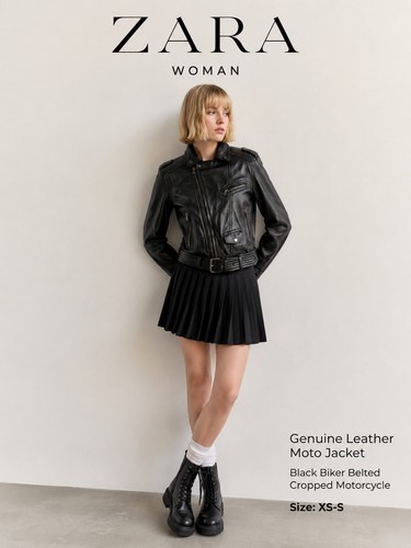 Zara woman genuine leather - zara,