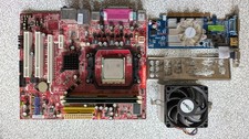 MSI K9N6PGM2-V Motherboard with Processor, Cooler, DDR RAM and Graphics Card