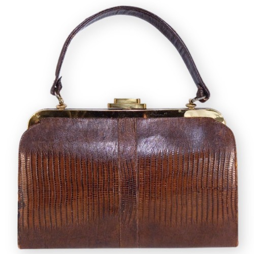Vintage snakeskin handbag - vintage,
