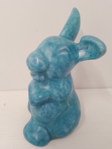 Vintage ceramic mottled blue - mottled,