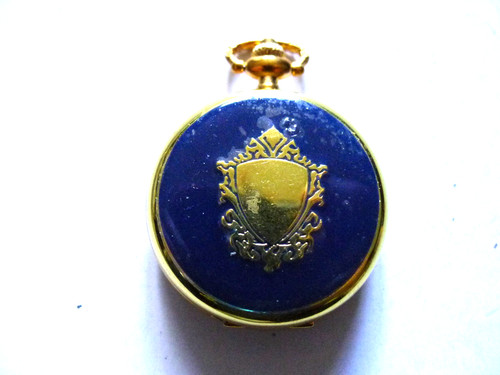 Blue enamel fronted - fronted, golden