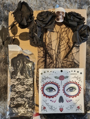 Black lace halloween - lace,