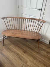 STUNNING ERCOL LOVESEAT BENCH WITH CUSHION in good used  condition model 450