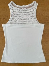 Anne Fontaine Paris White Cyriel Pima Cotton Lace Top Size 40 UK 10-12