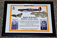 WW2 1940 battle of britain SPITFIRE P9364 Sgt Scott uk crash site display RELIC