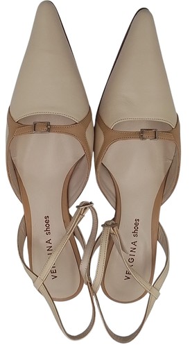 Vergina leather camel heels - vergina,