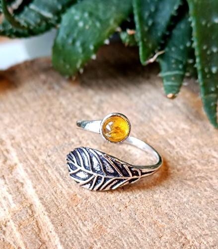 Leaf citrine natural crystal - natural,
