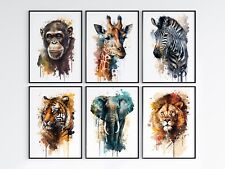 Safari Animal Wall Art Prints