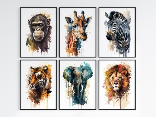 Safari animal wall art - animal,