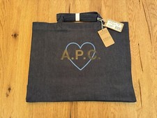 A.P.C. Bag Saint Valentin Tote Shopping Denim 37 x 30 x 8 cm Open Top - Indigo