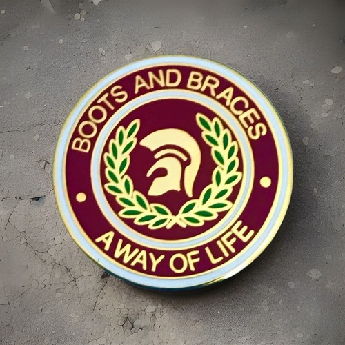 Skinhead pin badge - skinhead, badge,