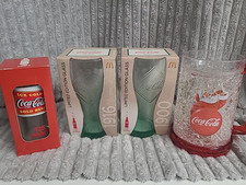 Coca Cola Collectors Glass Glasses Bundle McDonald's Christmas Tankard 