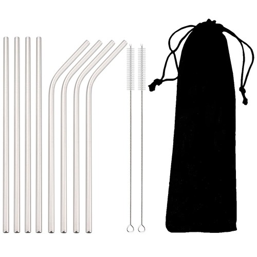 11pcs stainless steel reusable - 11pcs,