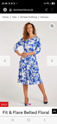 Fit flare floral - flare, dress