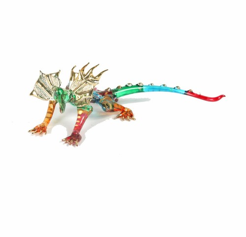 Glass iguana with - with, small