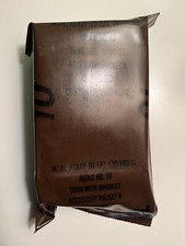 Vintage Early 1990's Gulf War Era USA MRE Brown Bag Sealed Menu No 10