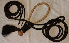  Rawhide braided Bosal with black Mecate Bitless Western Bridle/Headstall