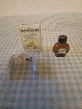 Vintage Mackenzies Smelling Salts, Chemist Brown Glass Bottle Anti-Catarrh 