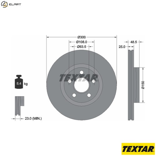 Brake disc 92326003 - 2x, for