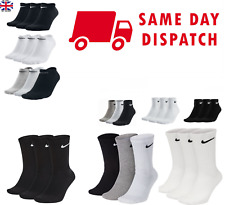 Nike Socks Mens Women 3 Pairs 6 Pairs Soft Cotton Crew Ankle Lightweight Sports