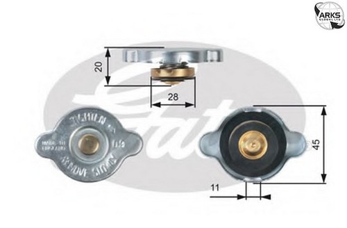 Gates radiator cap rc124 - cap,