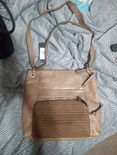 NWT Brown Bueno Adjustable Strap Front Pockets Crossbody Purse