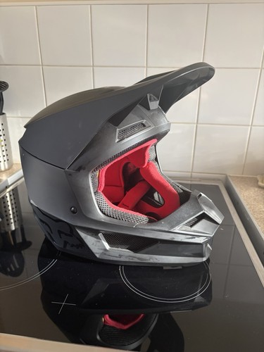 Fox youth matt black - black, helmet