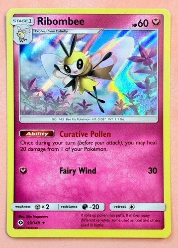 Ribombee fairy pink pokemon - ribombee~fairy~pink,