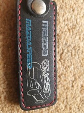 Mazda Mazdaspeed RX8 Rotary RE Leather Keyring Keychain Rare JDM