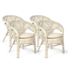 Set of 4 Pelangi Rattan Wicker