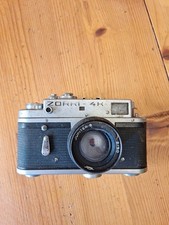 ZORKI 4K 35MM Film Camera With Jupiter 8 2/50 Len & Black Case Untested