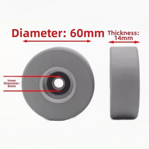 60x8x14mm rubber wheel - wheel, with