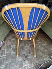 Ercol Windsor Mid-Century Vintage Blonde Rocking Chair Blue Label