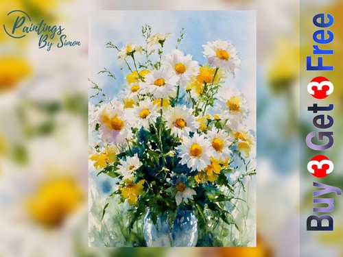 Daisy flowers print - daisy,