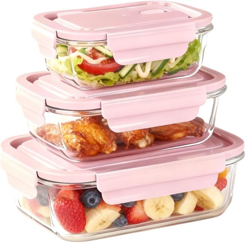 Piece airtight glass food - 3,