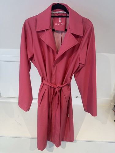 Rains hot pink belted mac - hot,