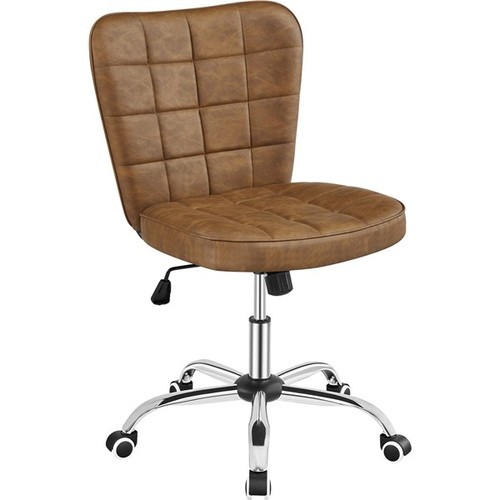 Leather armless chair - leather,