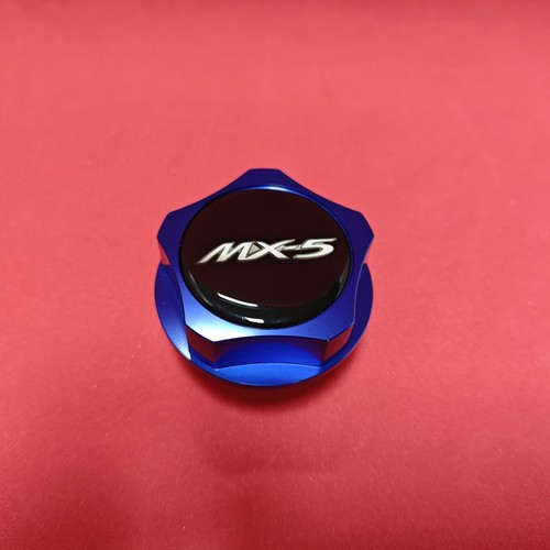 Blue billet engine oil filler - engine,