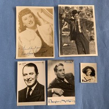 Great Collection Of 5 Hand Signed Photos Including James Stewart