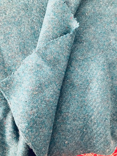 Grey vintage wool material