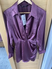 Purple Zara Satin Wrap Style