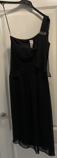 Sangria one shoulder black dress size uk 10