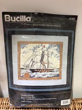 Bucilla Maiden Voyage Counted Cross Stitch Complete Kit Just One Row done BA83