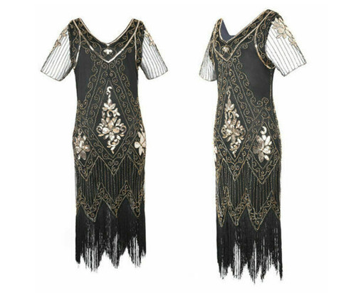 1920s vintage sequins dress - 1920s,