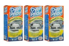 3X Oven Pride Complete Oven Deep Cleaner 500ml Includes Bag Cleaning Oven Racks